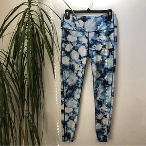 ATHLETA Women’s Multicolor Blue White Yoga Leggings Size M